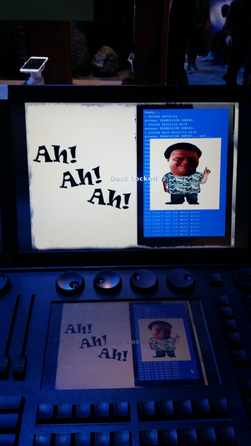 One of the screens for the show with a funny lock screen